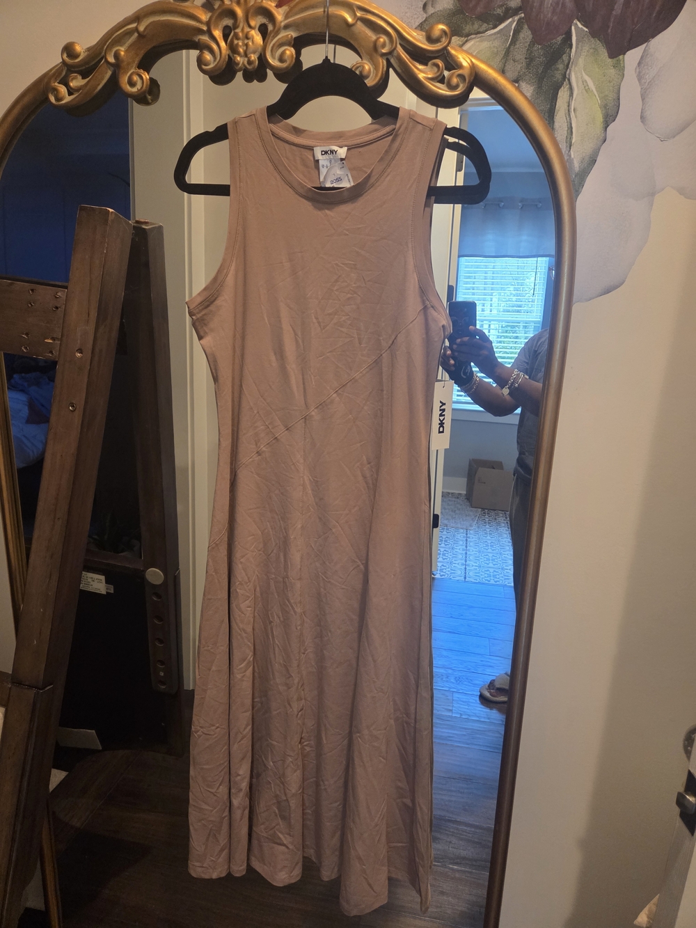 DKNY Sleeveless Mauve Tank Dress